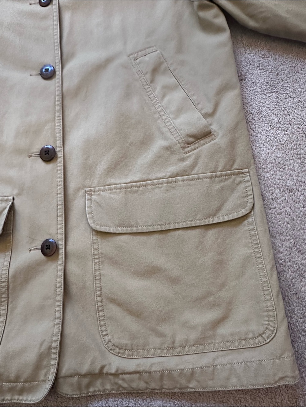 LL Bean Adirondack Barn Coat Chore Flannel Lined Corduroy Collar Women’s Medium - Picture 7 of 15
